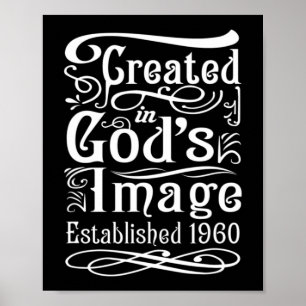 62 jaar oud Christelijk: Jezus en God 1960 62nd Bi Poster