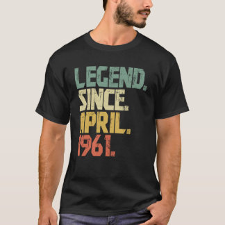 62 jaar oude Mannen Vrouwenlegende sinds april 196 T-shirt
