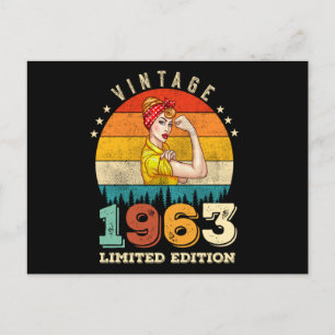 62 Jaar Verjaardag 1963 Vintage 62e Verjaardag Vro Briefkaart