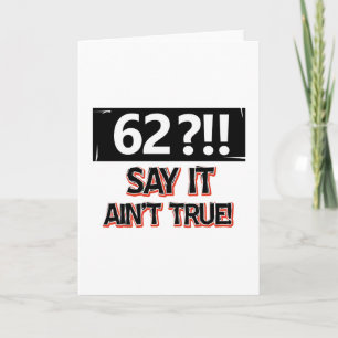 62-jarige verjaardagsuitrusting kaart