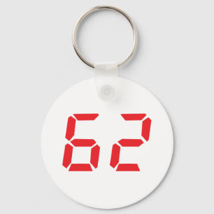 62-tweeënzestig digitale alarmklok sleutelhanger