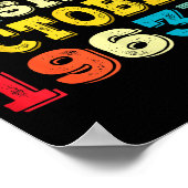 62 Years Old Awesome Since October 1963 62nd Birth Poster (Hoek)