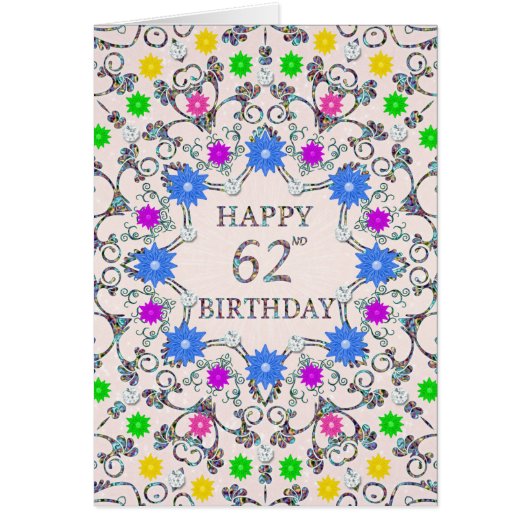 62e anniversaire Fleurs Abstraites (Devant)