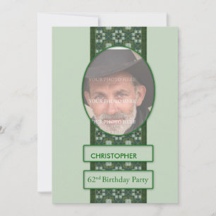 62e anniversaire Invitation de fête Ajouter une ph
