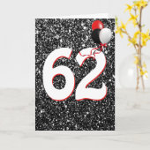 62e ballons d'anniversaire sur carte de Parties sc (Fleur jaune)