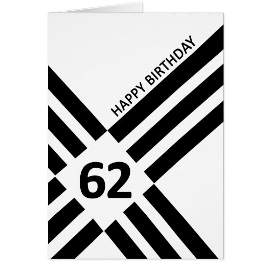 62e Diagonal Noir Line Design Anniversaire (Devant)