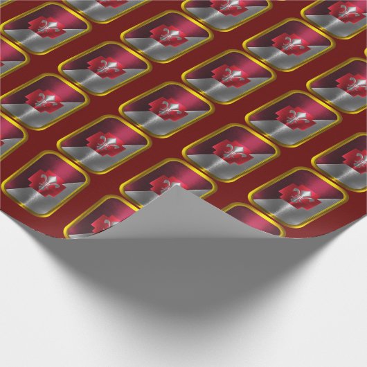 62e medische brigade "Proud and Steadfast"-whrappi Cadeaupapier (Hoek)