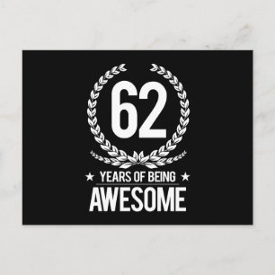 62e verjaardag (62 jaar Geweldige) Briefkaart