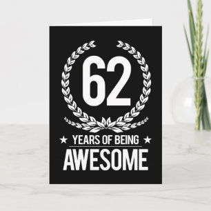 62e verjaardag (62 jaar Geweldige) Kaart