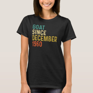 62e verjaardag 62 jaar oude geit sinds december 19 t-shirt