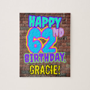 62e verjaardag ~ Fun, door Urban Graffiti geïnspir Legpuzzel