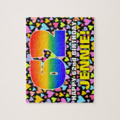 62e verjaardag - Fun, liefhebbende hartvormen + "6 Legpuzzel (Verticaal)