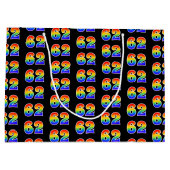 62e verjaardag: Fun Rainbow Event Number 62 Patter Groot Cadeauzakje (Achterkant)