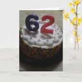 62e verjaardag kaart (Gele Bloem)