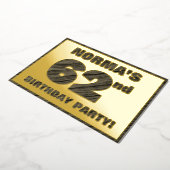 62e verjaardag van de partij van Birthday — Vette, Folie Uitnodiging (Gedraaid)