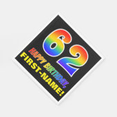 62e verjaardag: Vet, Vun, Eenvoudig, Regenboog 62 Servet (Hoek)