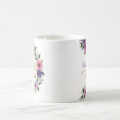 62ème Anniversaire Mug - Couronne florale avec num (Centre)