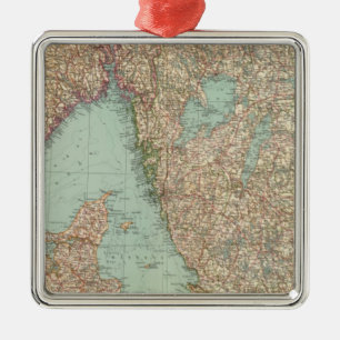 6364 Zweden, Zuid-Noorwegen Metalen Ornament