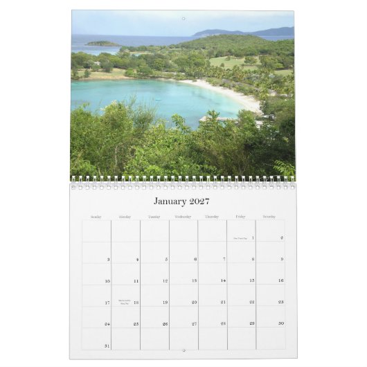 636, calendrier des Caraïbes de 2009 plages (Jan 2027)