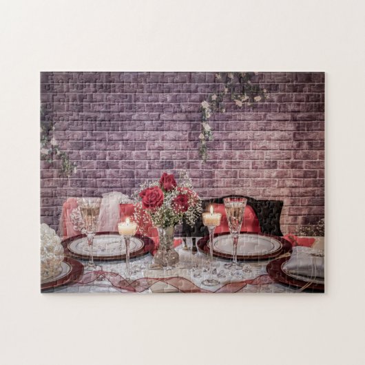 6371-Trouwkoptafel voor bruid en bruidegom puzzel Legpuzzel (Horizontaal)