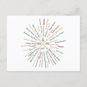 63 Carte des parcs nationaux Cadeaux US Park Campi