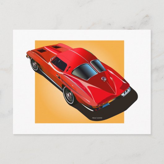 63 Gesplitst venster Redon Yellow Briefkaart (Voorkant)