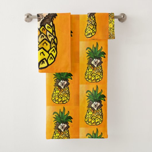 63 Hérisson et serviettes en ananas SET (En situation)