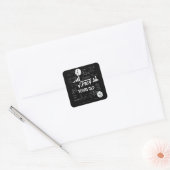 63 jaar oude Bday Wiskunde Teacher 63ste verjaarda Vierkante Sticker (Envelop)