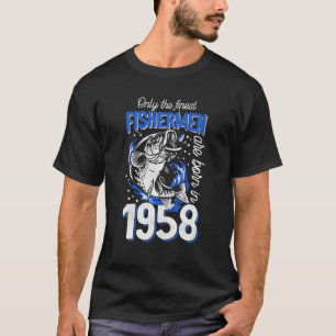 63 jaar oude Gevist vissers 1958 63e verjaardag T-shirt