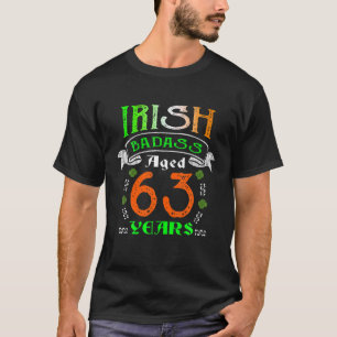 63 jaar oude Ierse verjaardag cadeaus Ierland vlag T-shirt