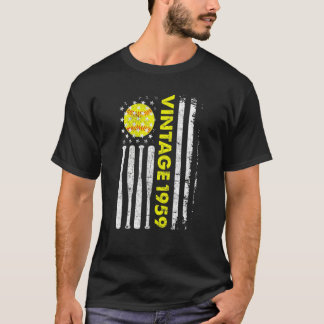 63 jaar oude Vintage 1959 Amerikaanse vlag 63e geb T-shirt