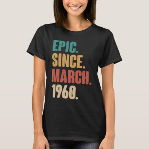 63 jaar oude Vintage 1960 op 63e verjaardag T-shirt
