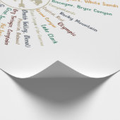 63 National Parks Map geeft US Park  Campin Cadeaupapier (Hoek)