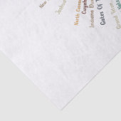 63 National Parks Map geeft US Park Campin Tissuepapier (Detail)