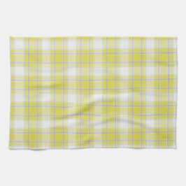 63 Tartan Pset Yellow, Grijs & Wit nr. Theedoek