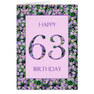 63e anniversaire de marguerites violettes