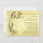 63e anniversaire du Mariage Invitations (Devant)