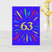 63e carte d'explosion d'anniversaire (Fleur jaune)