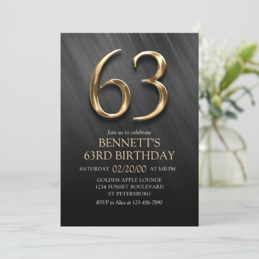 63e Invitation d'anniversaire (Debout devant)