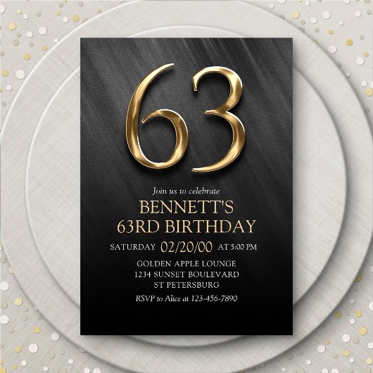 63e Invitation d'anniversaire