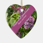 63e Jubileum Lila bewerkbaar Keramisch Ornament (Rechts)