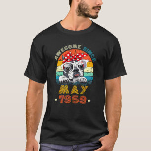 63th Birthday Love Boston Terrier: 63 jaar geleden T-shirt