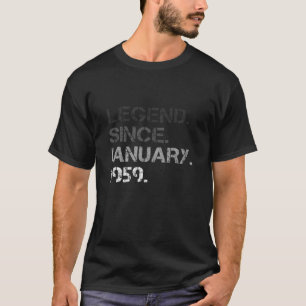 63x geboorte Mannen Vrouwen 63 jaar oud Legend Jan T-shirt