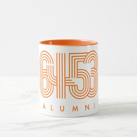6453 ALUMNI Sinaasappel & Witte mok (Midden)
