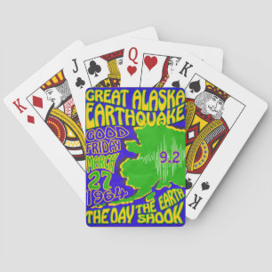 64 ALASKA EARTHQUAKE ~ RETRO POSTER PLAYS KAARTEN