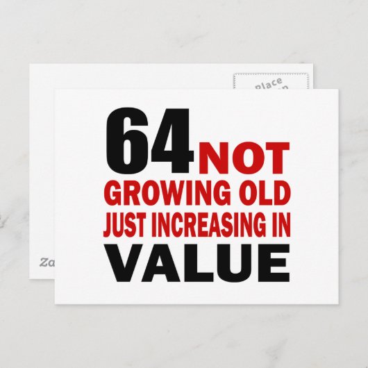 64 Een verjaardag die alleen maar groeit Briefkaart (Voorkant / Achterkant)