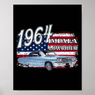 64 Impala Lowrider SS 4th of July Amerikaans Poster