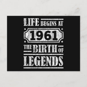 64 Jaar Oud 1961 Geboorte Van Legende 64e Verjaard Briefkaart