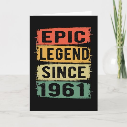 64 jaar oud Bday 1961 Epic Legend 64e verjaardag Kaart (Voorkant)