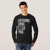 64 jaar oude 64e verjaardag Geweldige sinds juli 1 T-shirt (Voorkant volledig)